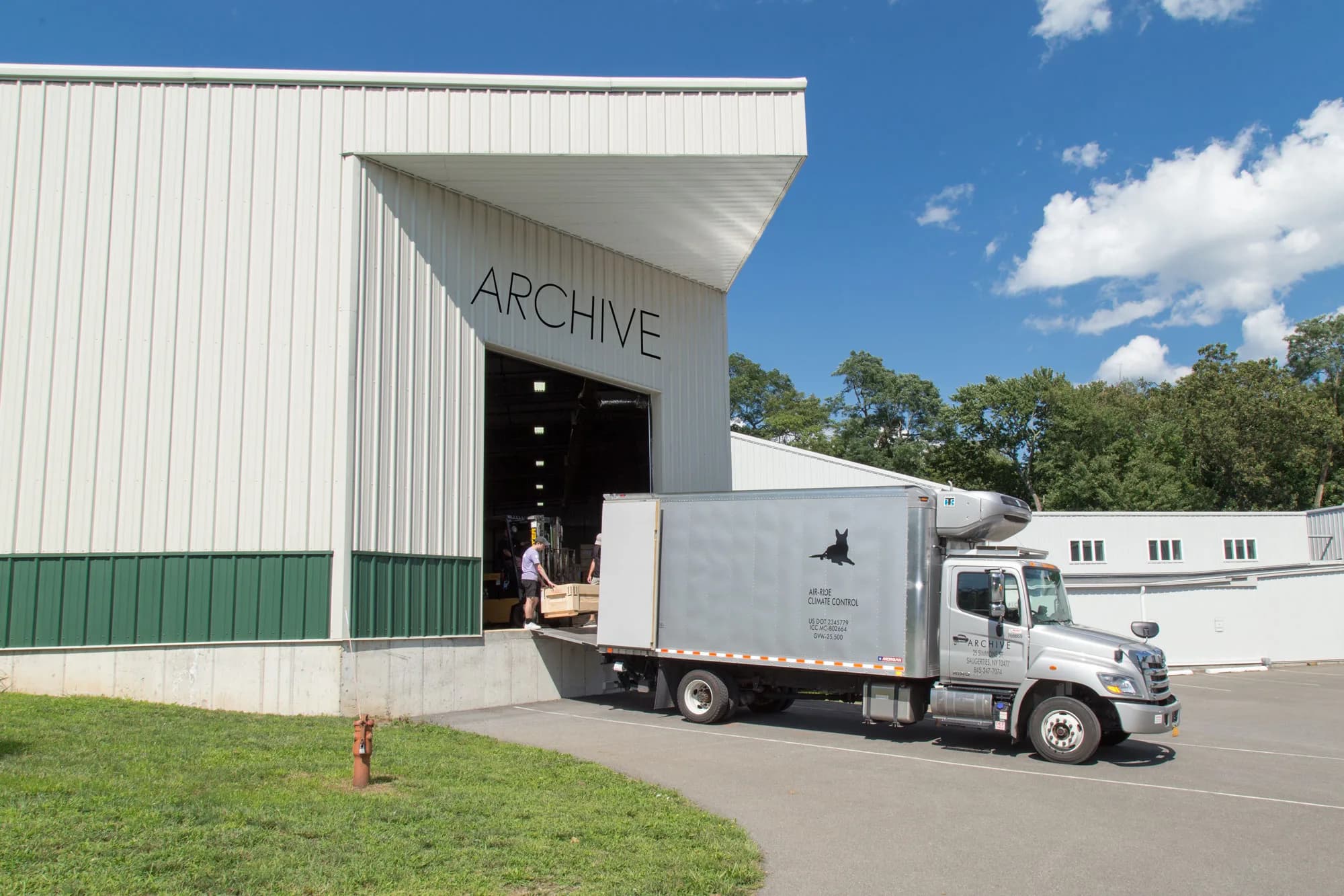 Archive air-ride climate-control truck loading at the Saugerties facility