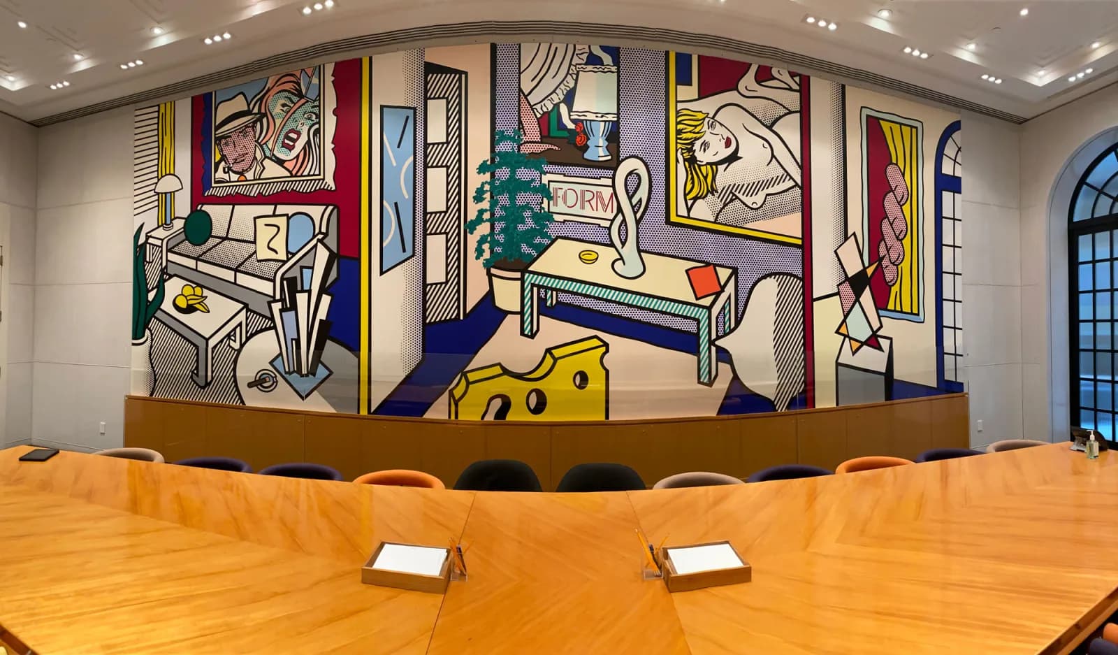 Professional installation of large-scale artwork